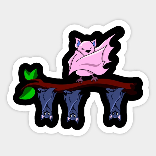 Dabbing Bat Individuality Humor Fun Sticker by Foxxy Merch